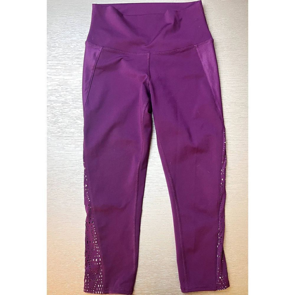 Alo Yoga High Waisted Patina Capris Stretch Purple Size Medium